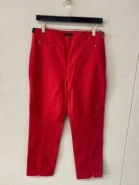 The Script High Waist Red Ankle Pants Size 12